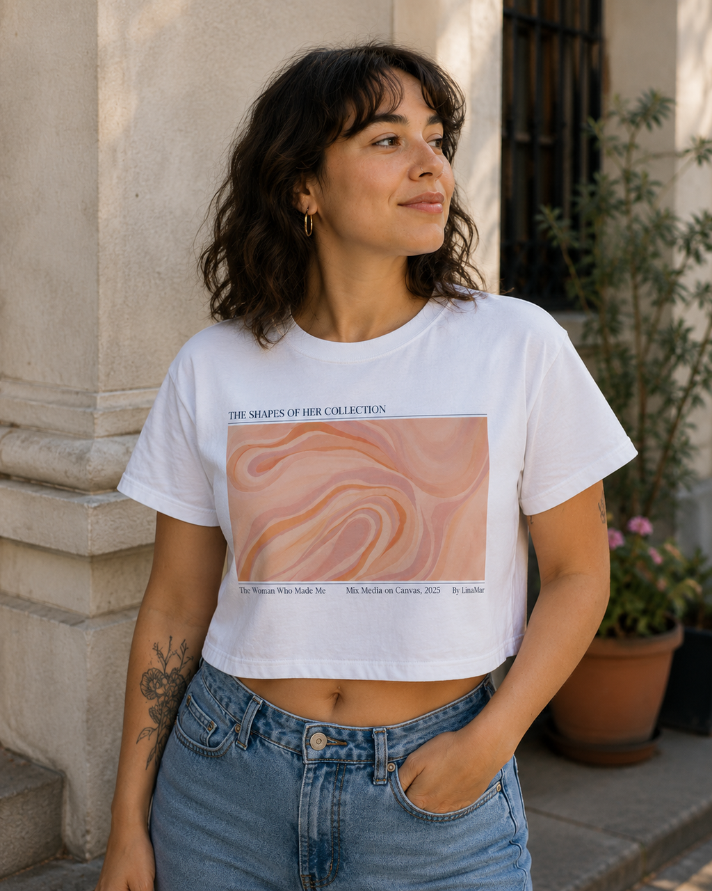 La mujer que me creó — Camiseta corta para mujer