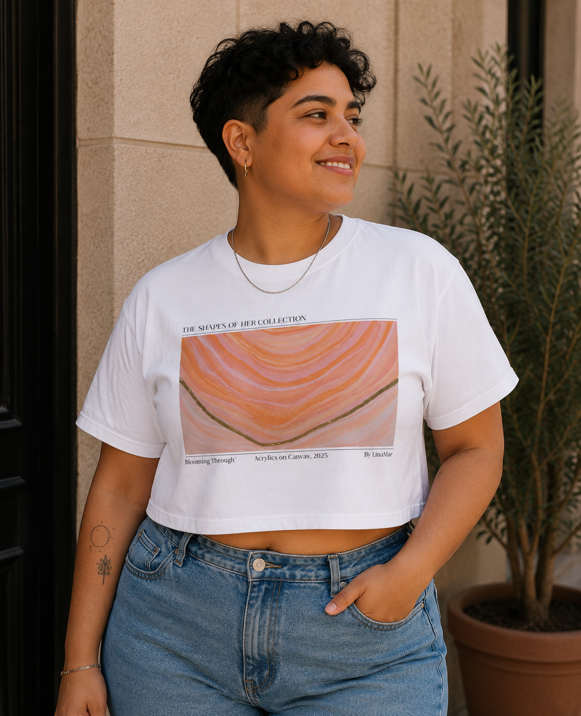Blooming Through — Cropped Women’s T-Shirt