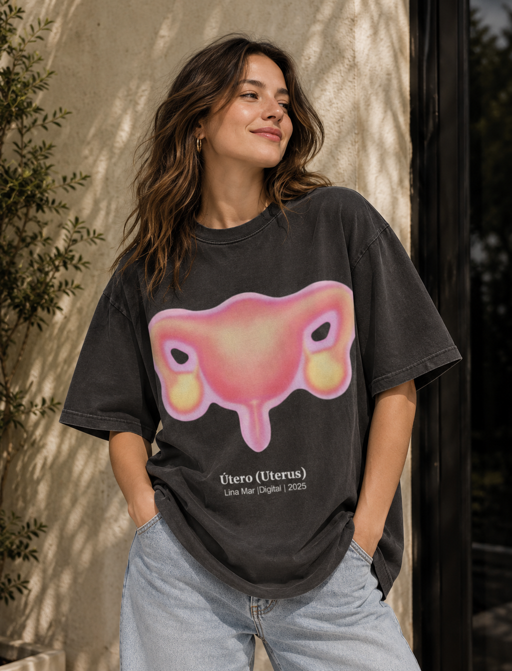 Utero (Uterus) – Vintage Oversized T-Shirt