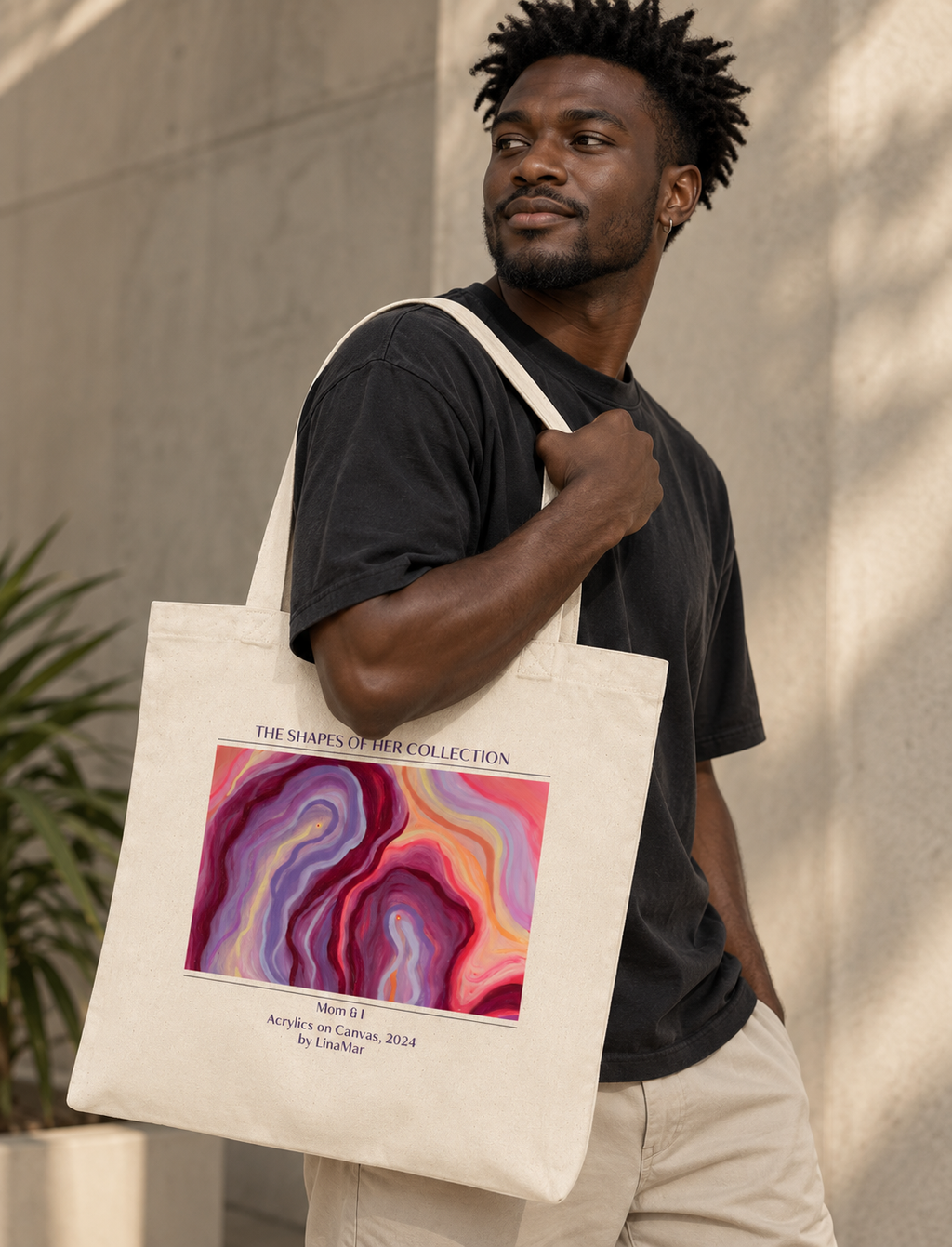 The Shapes of Her – Bolsa de tela de algodón premium